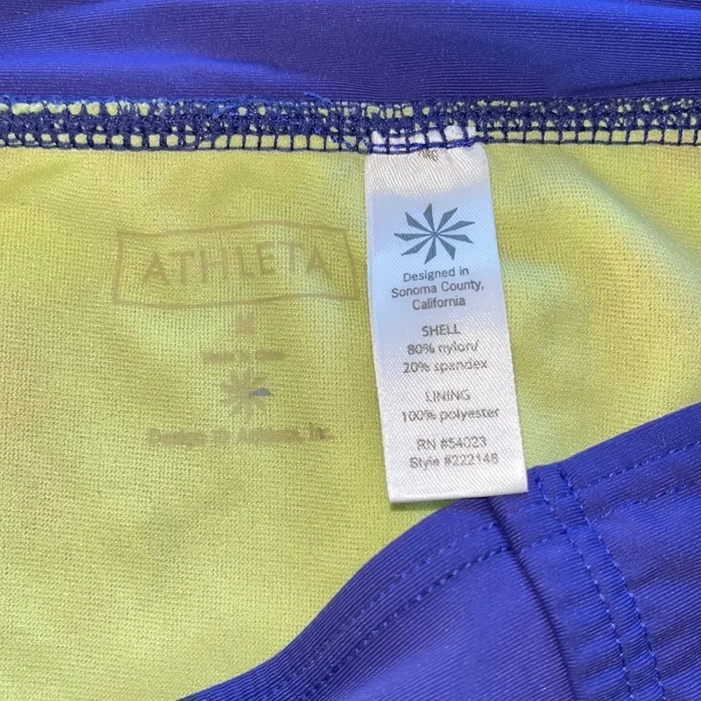 EUC PRETTY PURPLE FLORAL ATHLETA MEDIUM BIKINI BOTTOMS